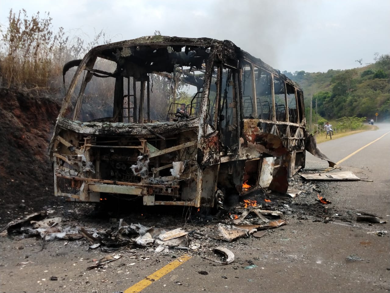 Bus Incinerado