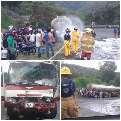 Accidente camion cisterna