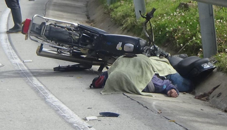 Accidente en moto