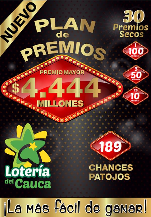 Lote ria del Cauca Plan de Premios