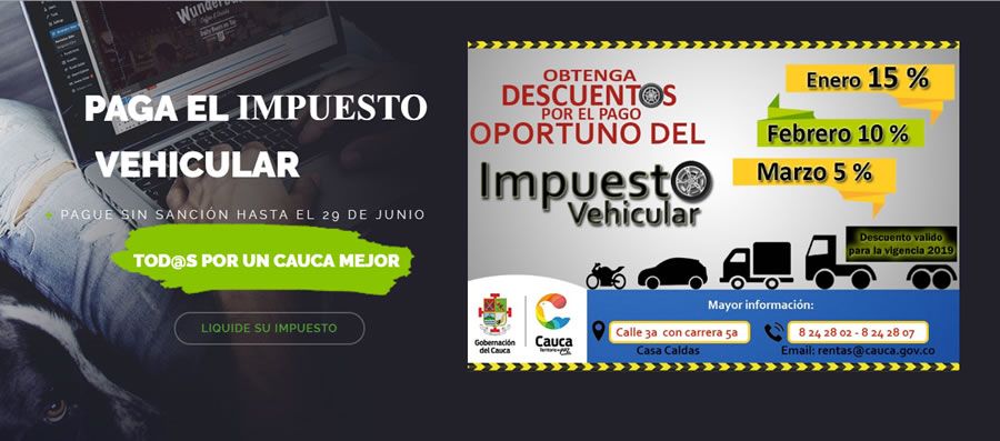 Rentas Gobernacion del Cauca