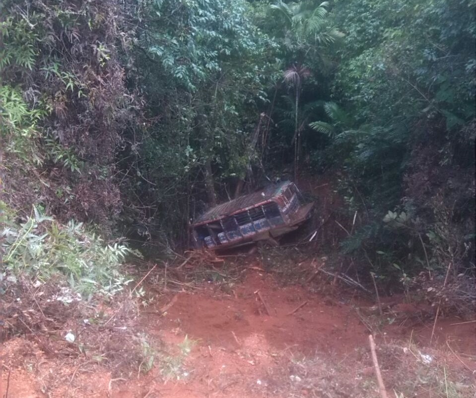 Accidente Bus escalera