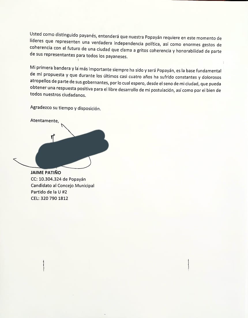 JAIME PATINO CARTA 2