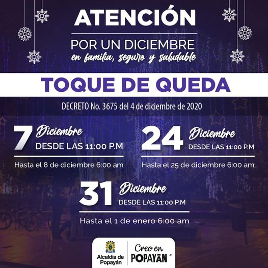 TOQUE DE QUEDA Decreto