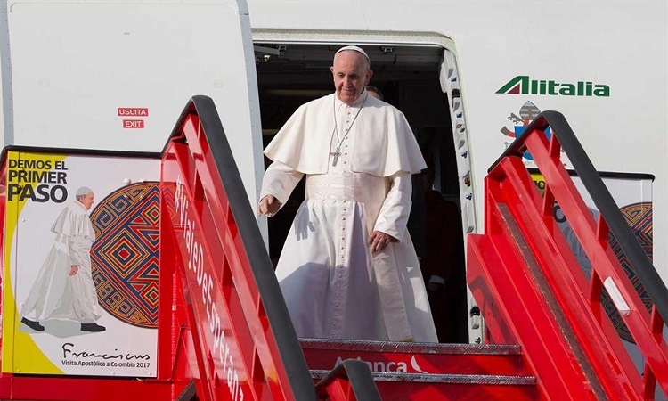 Avion con el Papa