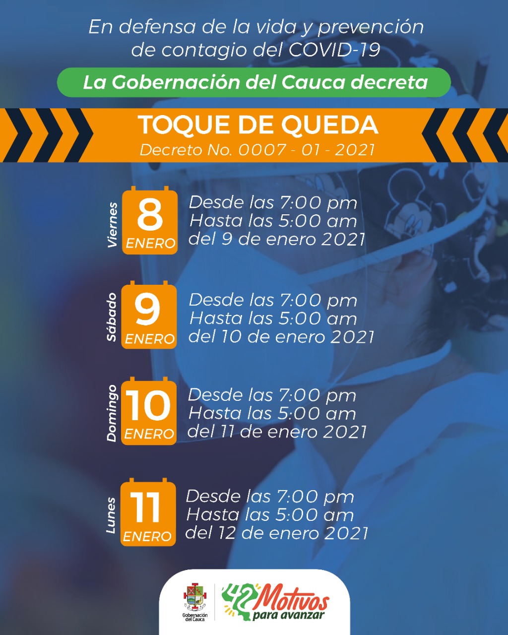 CAUCA TOQUE DE QUEDA